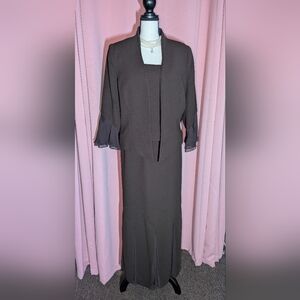 JUNNIE LEIGH 2PC Gown(14) w/Coordinating Jacket(12) with Subtle Rhinestines